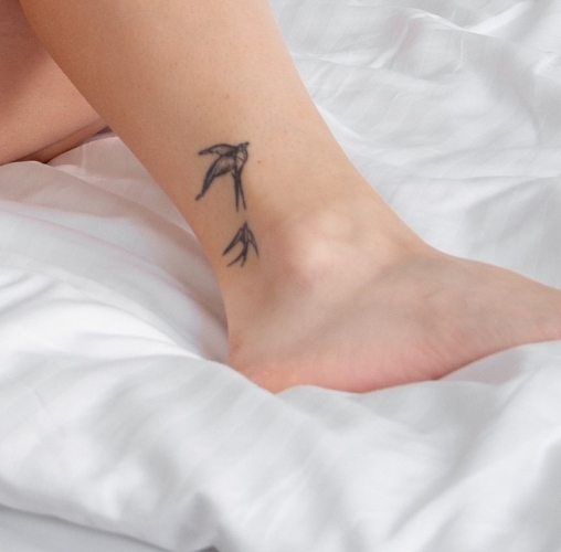 Birds on right ankle